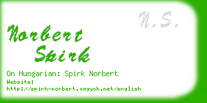 norbert spirk business card